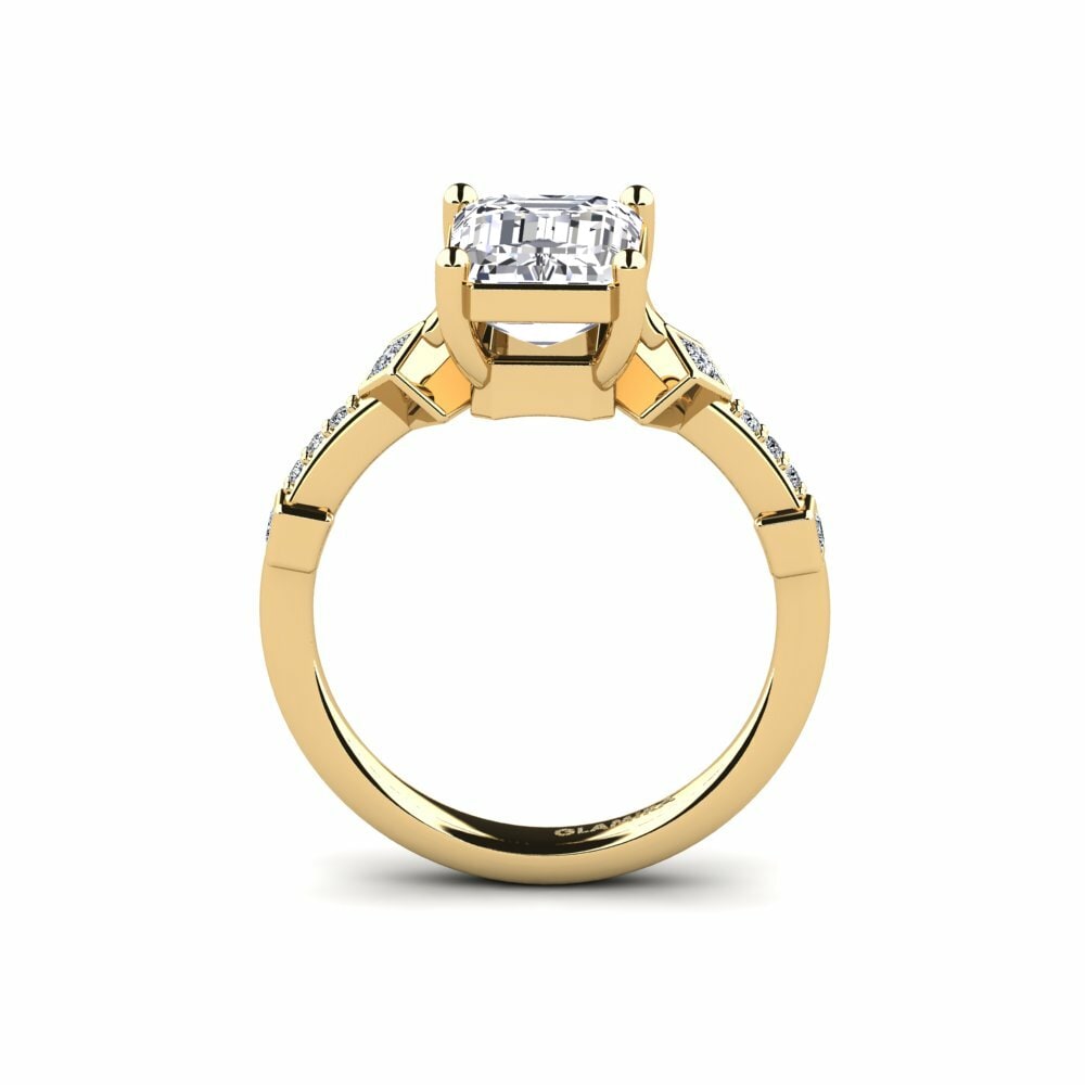 Lab Grown Diamond Engagement Ring Wormeaa - Emerald
