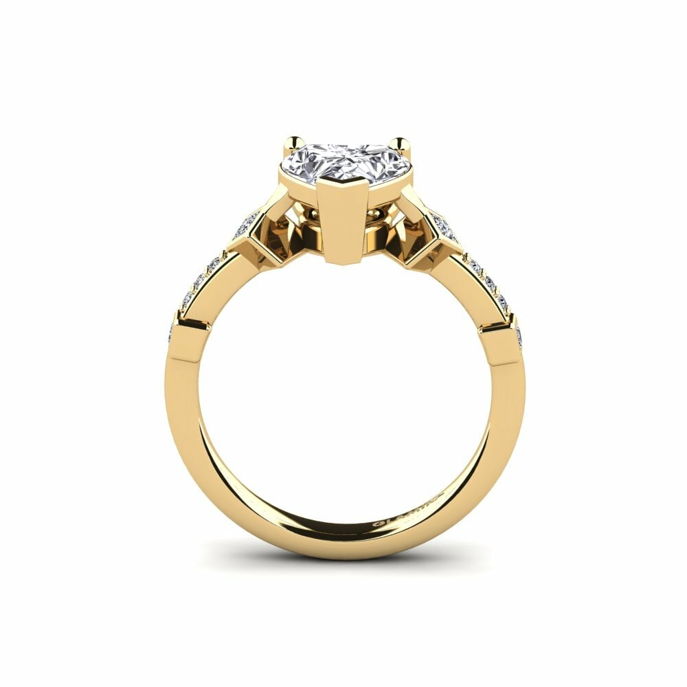 Lab Grown Diamond Engagement Ring Wormeaa - Heart