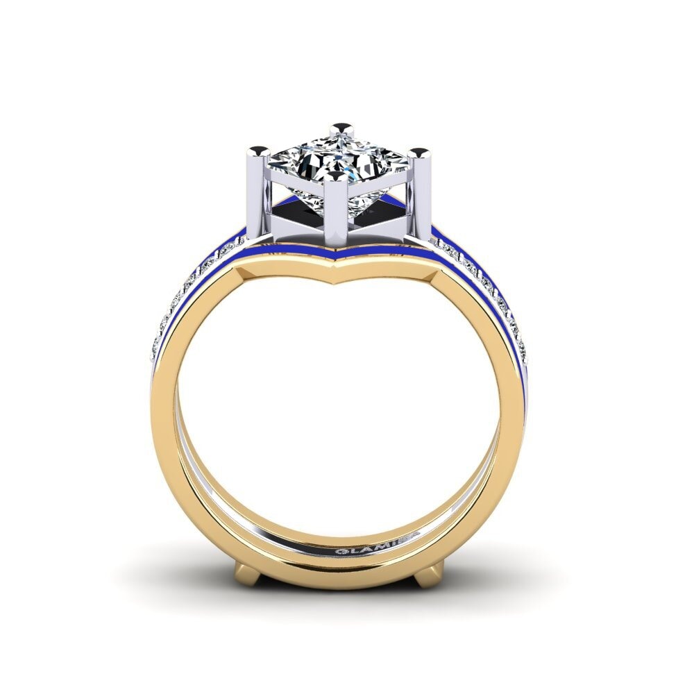 750 Gelb & Weißgold Ring Wourg - SET