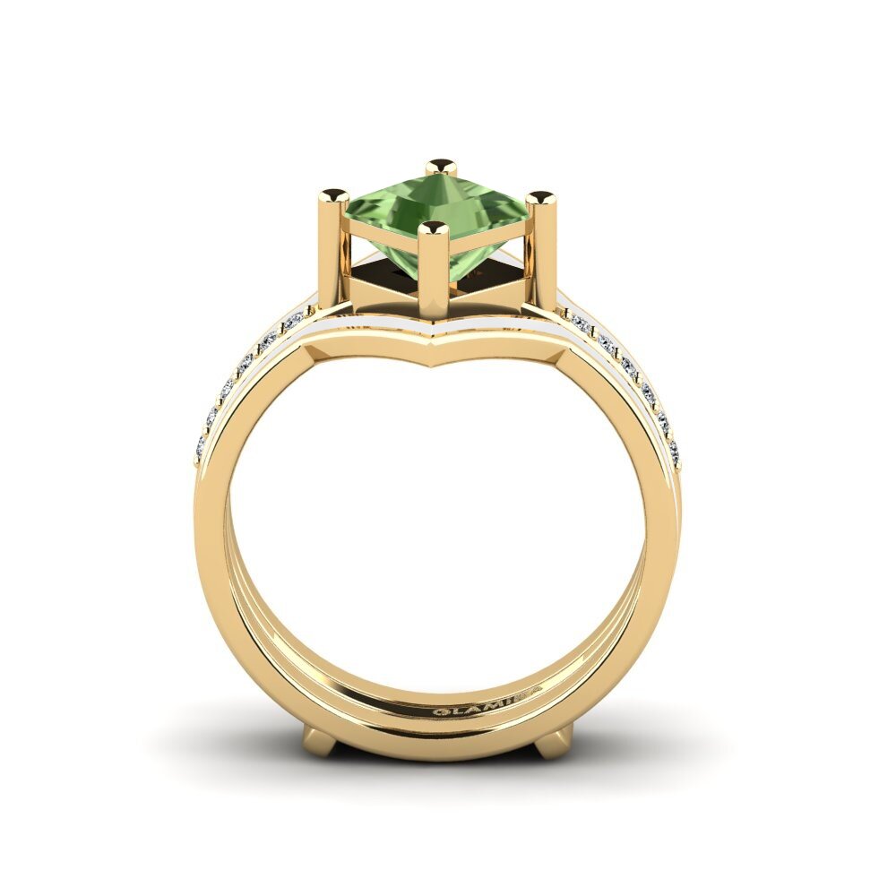 Zafiro Verde Anillo Wourg - SET