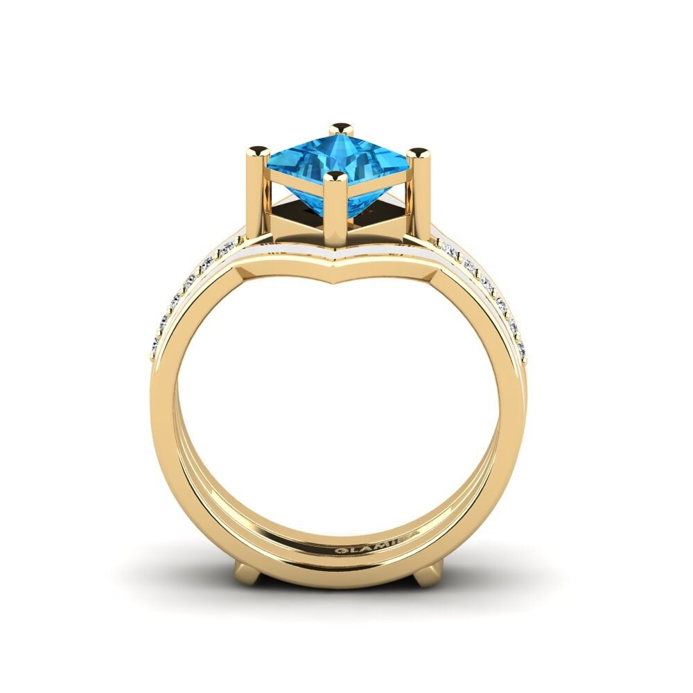 Blauer Topas Ring Wourg - SET