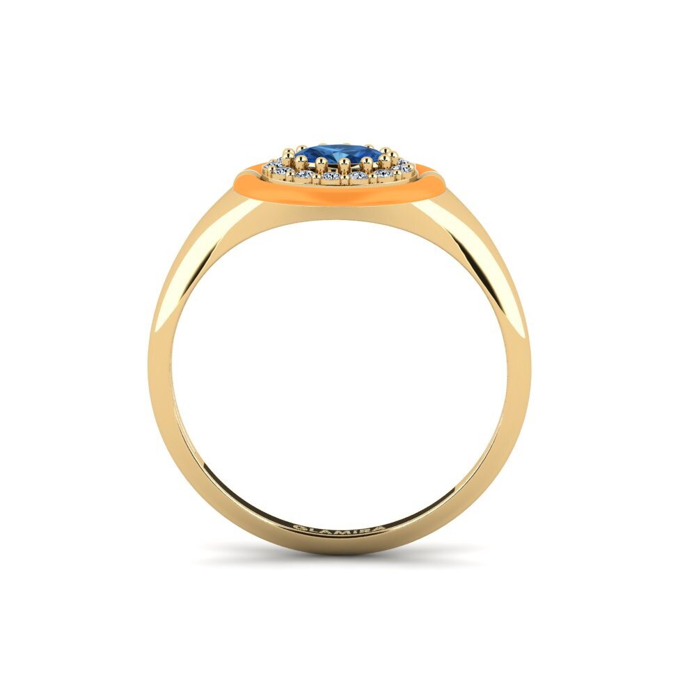 Dunkelblauer Zirkonia Ring Wyoming