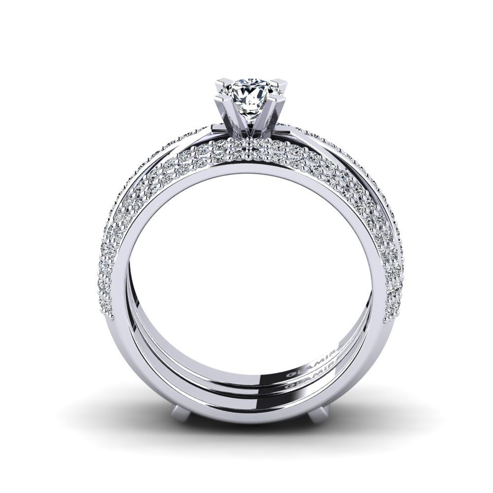 14ct White Gold Ring Xlifin - SET