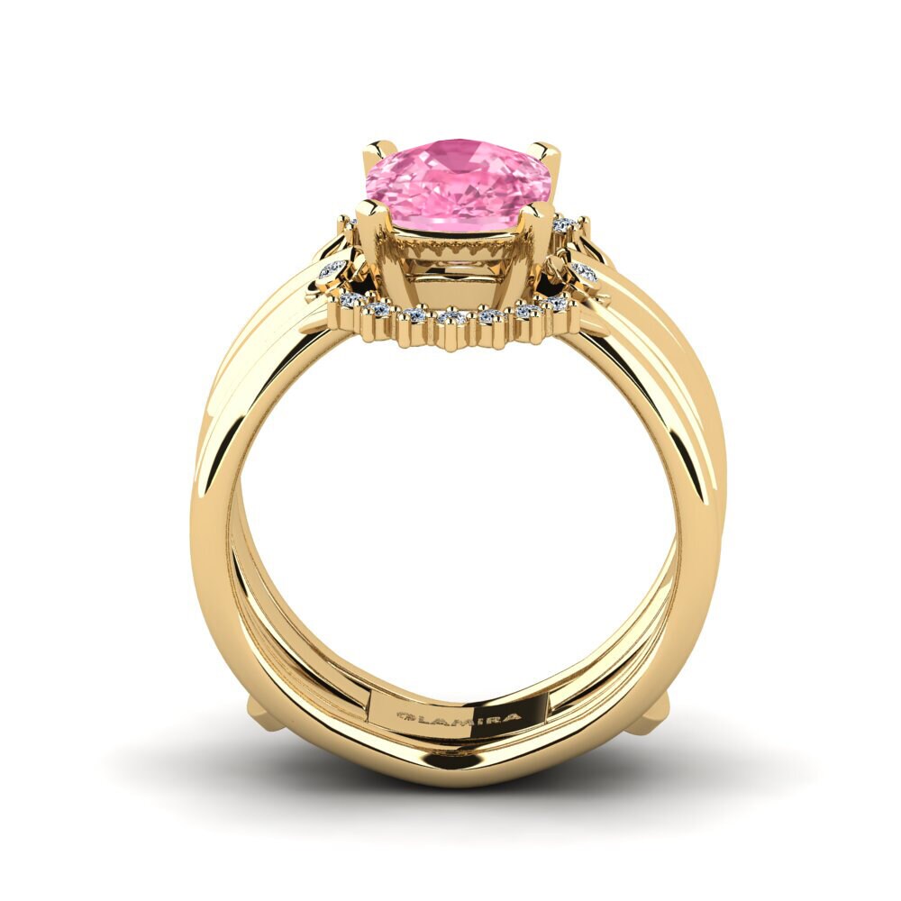 Cojín Zafiro Rosado Anillo Yablexa - SET