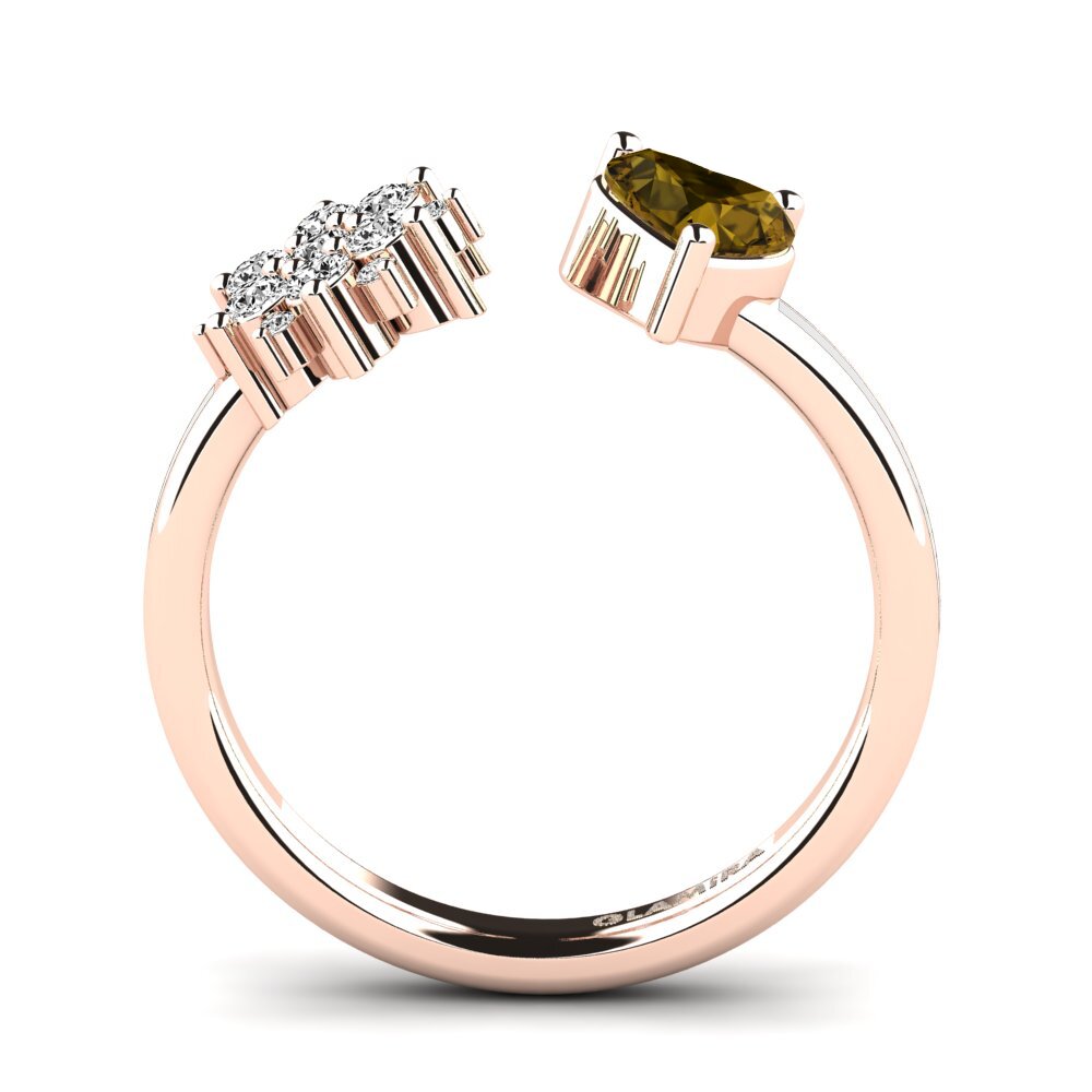 Circón Marrón Anillo Yan