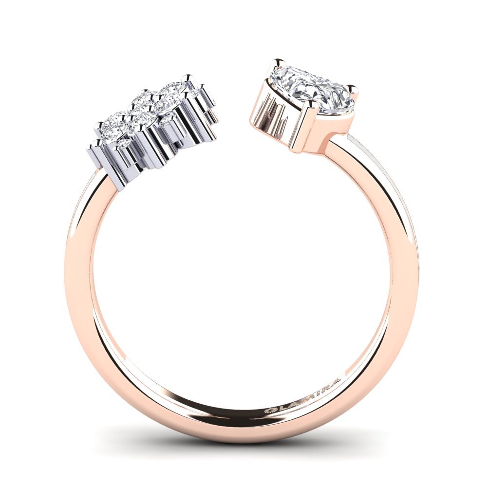 375 Rot & Weißgold Ring Yan