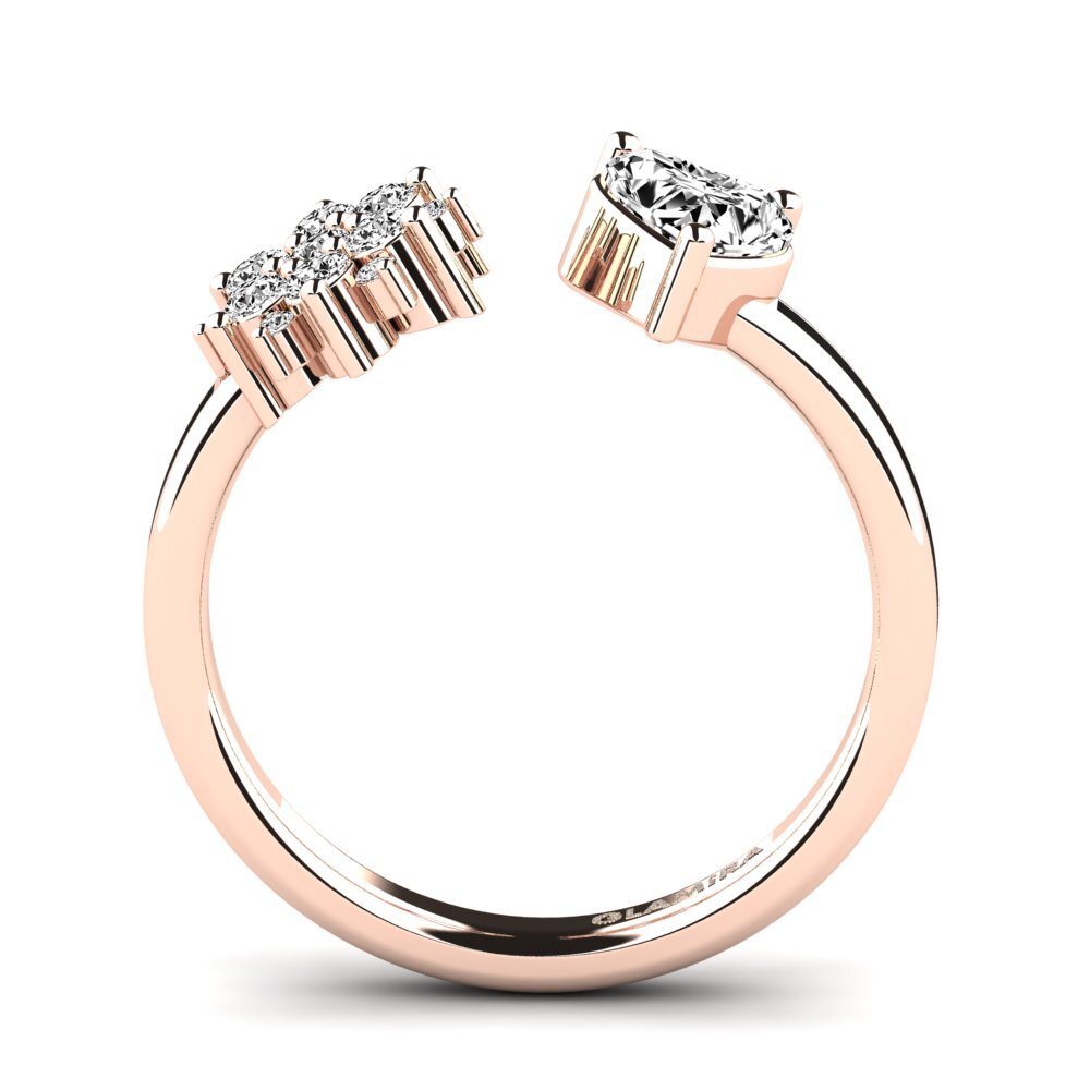 Corazón Moissanita Anillo Yan