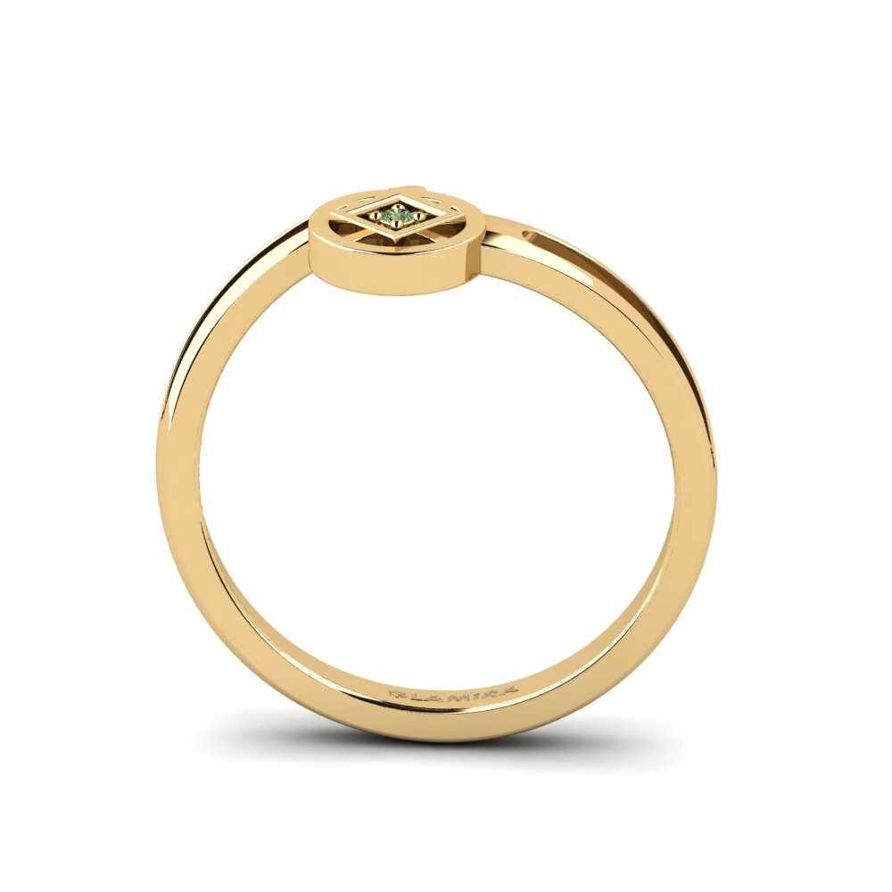 Diamante Verde Anel Yaritza