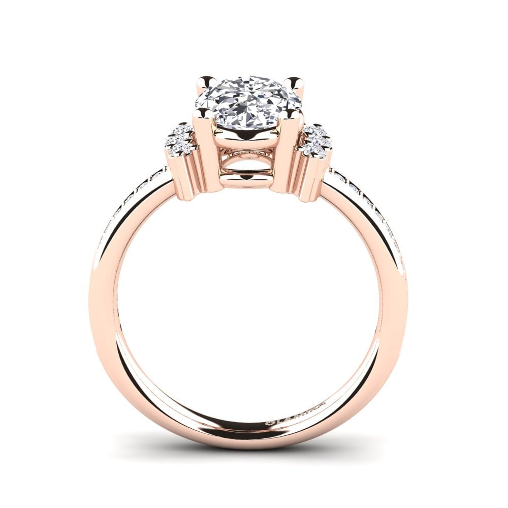 Rotgold 750 Oval Verlobungsringe Yelita