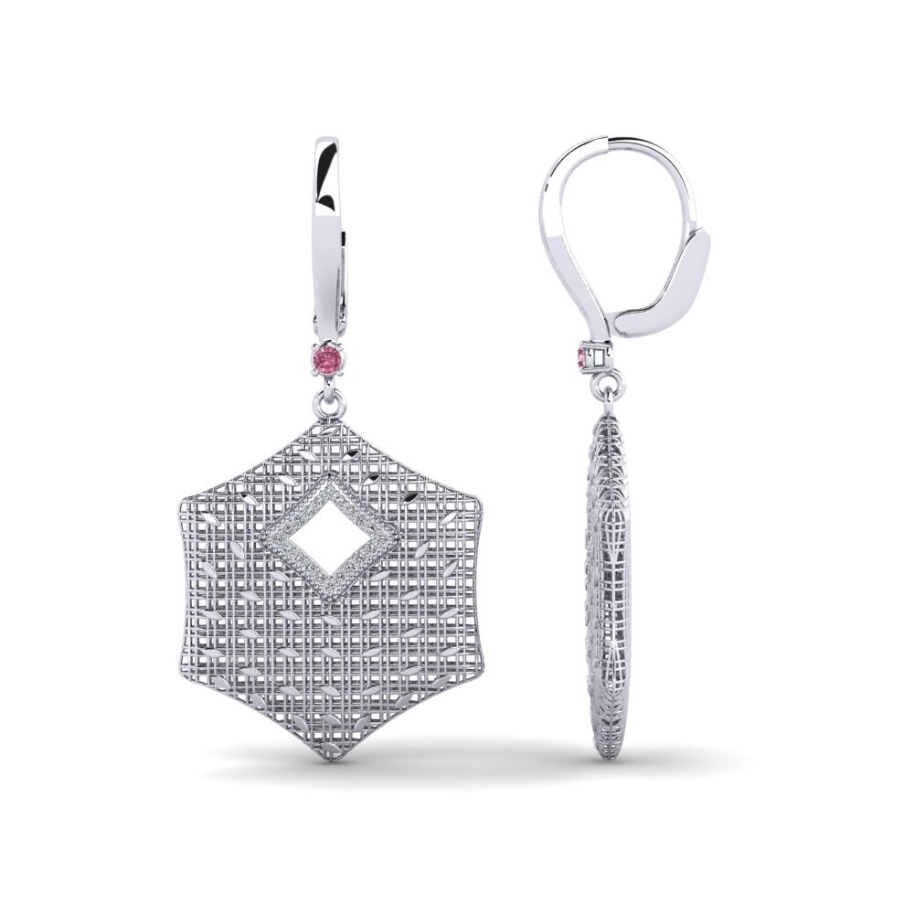 Granate Rhodolite Pendiente de mujer Yeux