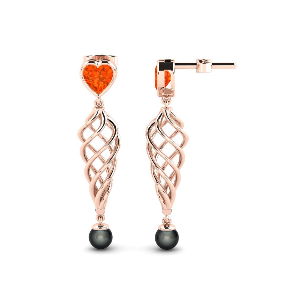 Opale de Feu Boucle d'oreille femme Yhtos