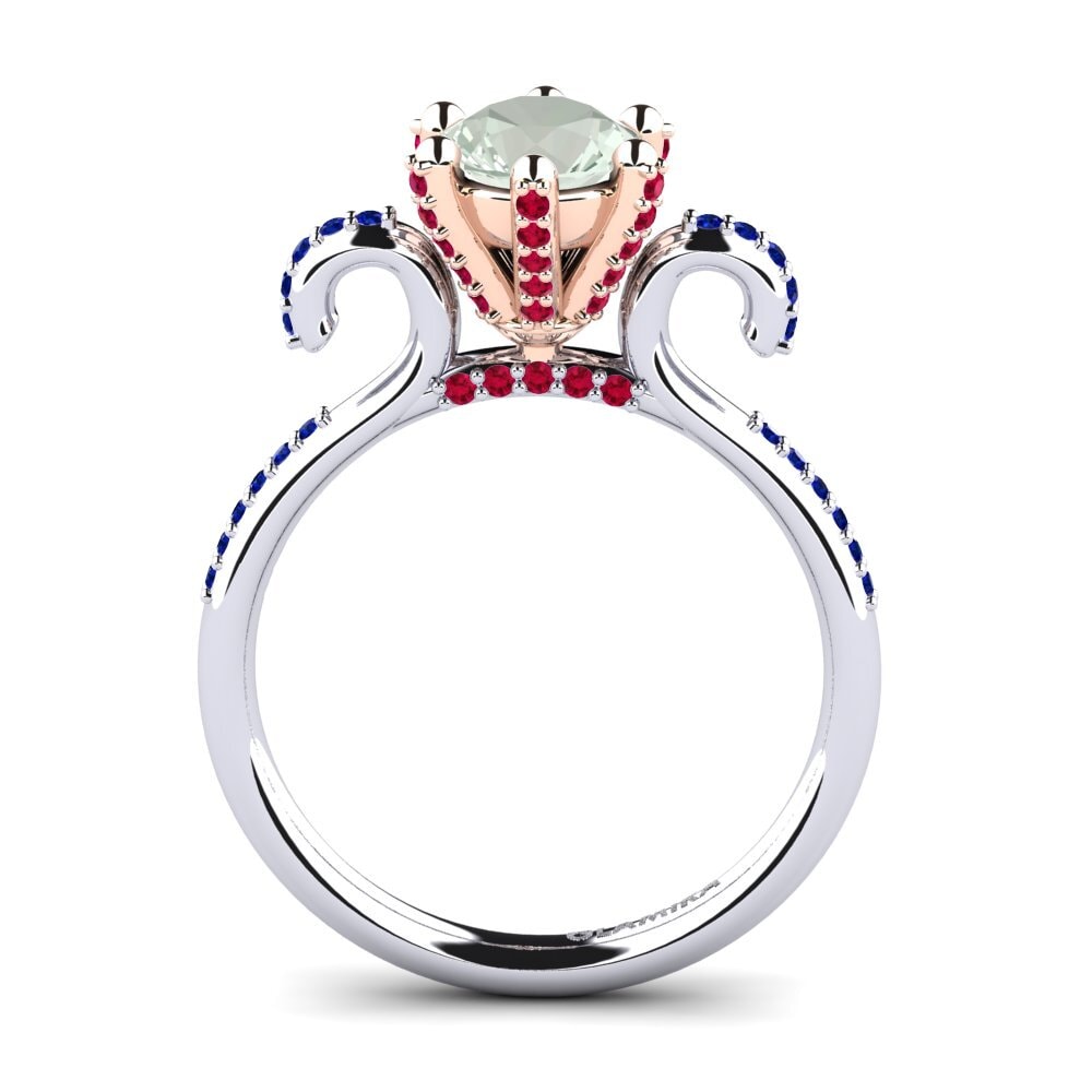 14k White & Rose Gold Engagement Ring Yomaris