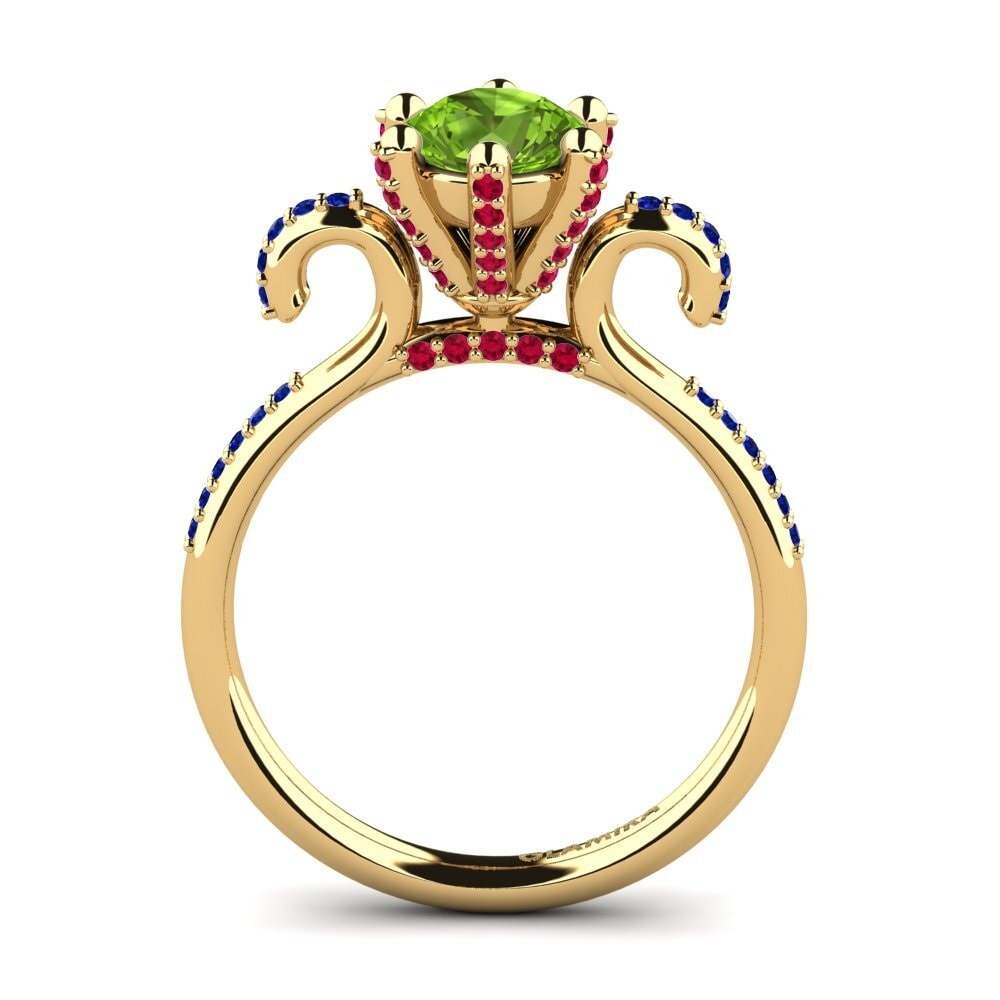 Peridot Engagement Ring Yomaris