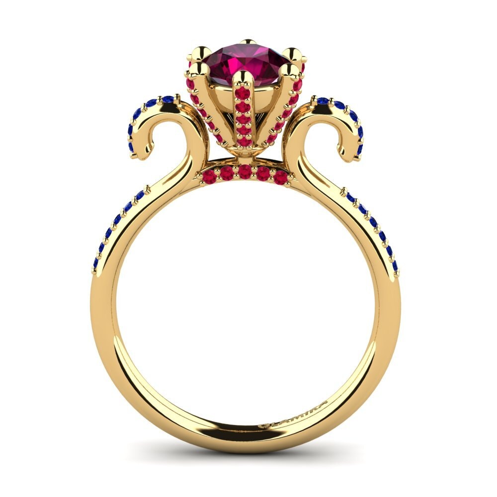 Rhodolite Garnet Engagement Ring Yomaris