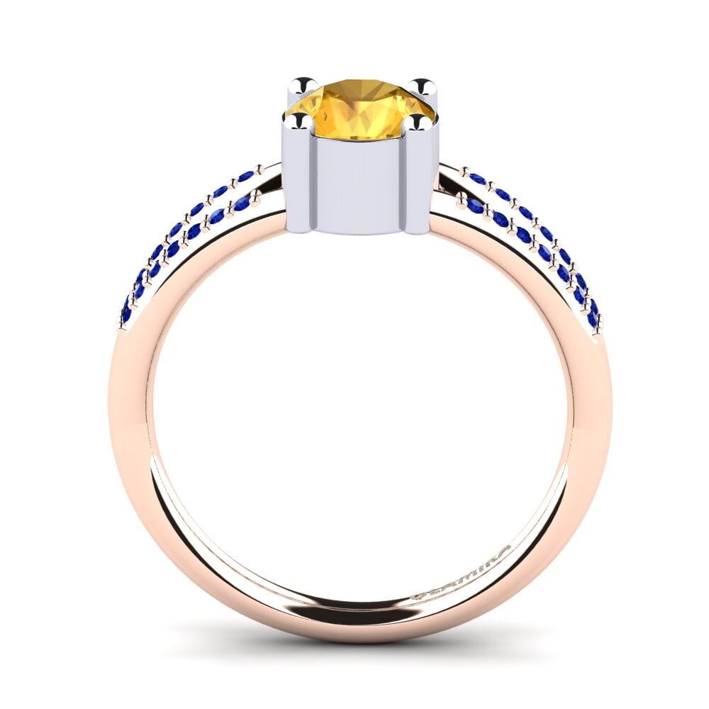 14k Rose & White Gold Engagement Ring Yonika