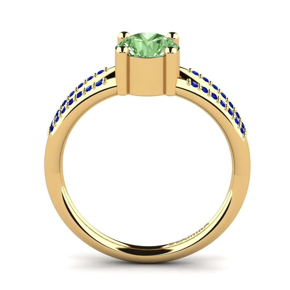Green Diamond Engagement Ring Yonika