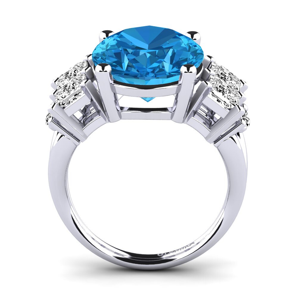 Topacio azul Anillo Yovela