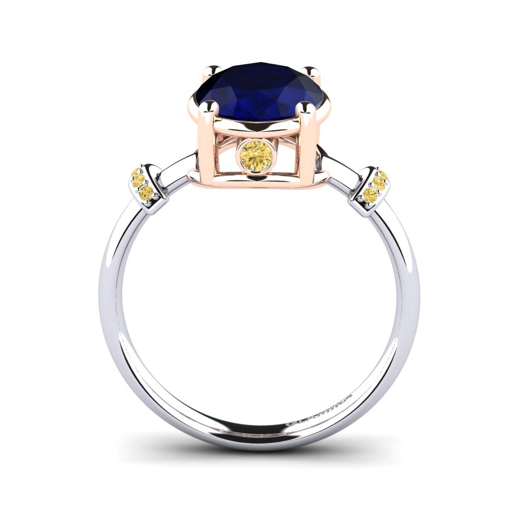 14k White & Rose Gold Engagement Ring Yudella