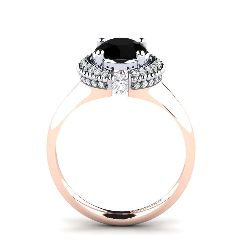 Black Diamond Engagement Ring Yuki