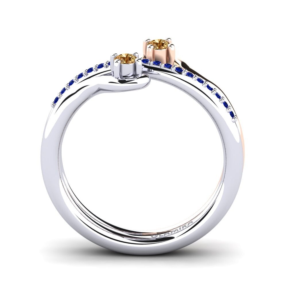 14k White & Rose Gold Ring Zarlish