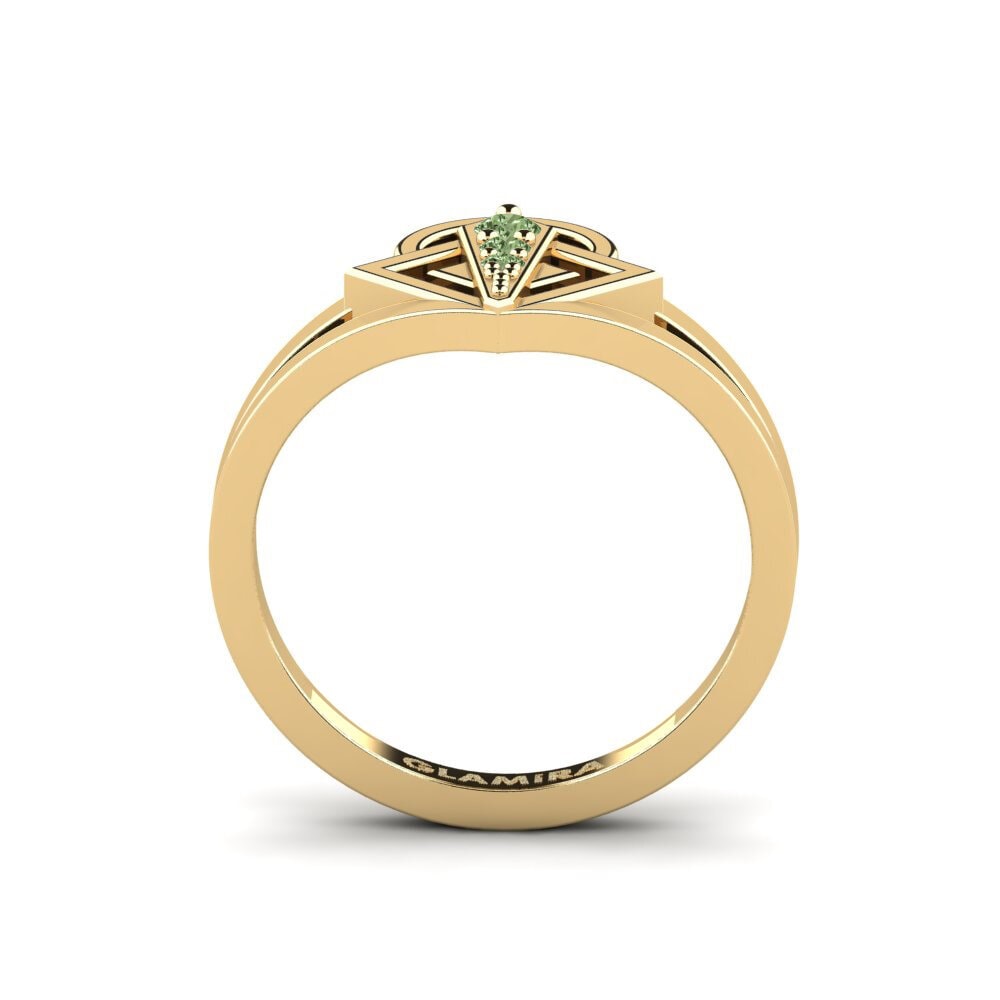 Diamante Verde Anéis de Mindinho Zavaga