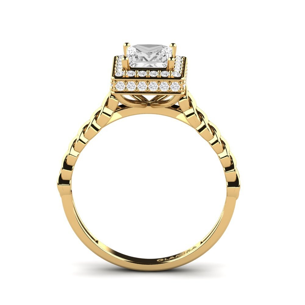 White sapphire Engagement Ring Zedekiah