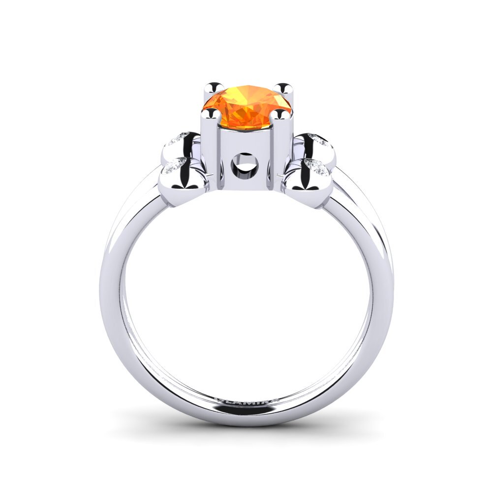 Zafiro Naranja Anillo de compromiso Zelda