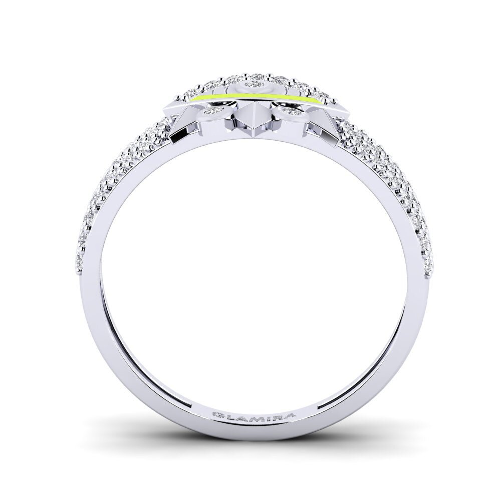 Argent Blanc Bague Zokongola