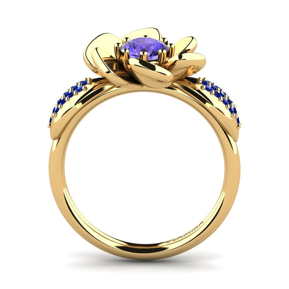 14ct Yellow Gold Tanzanite Ring Zurielys
