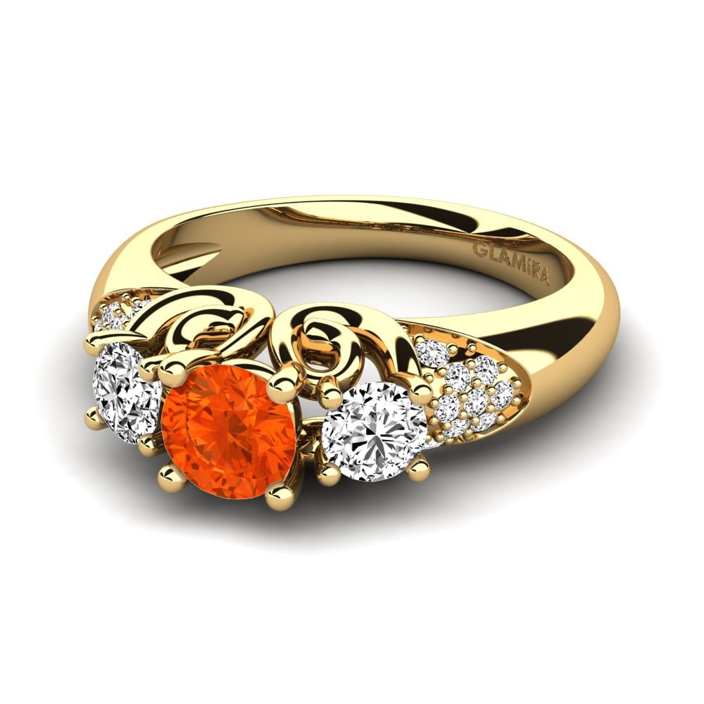 Fire-Opal Engagement Ring Velma