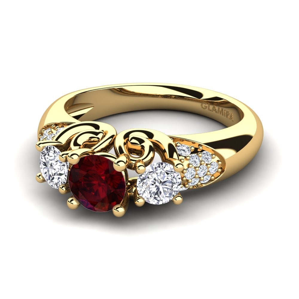 Garnet Engagement Ring Velma