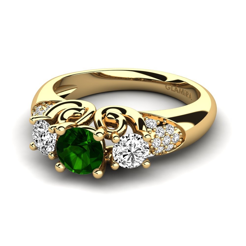 Green Tourmaline Engagement Ring Velma