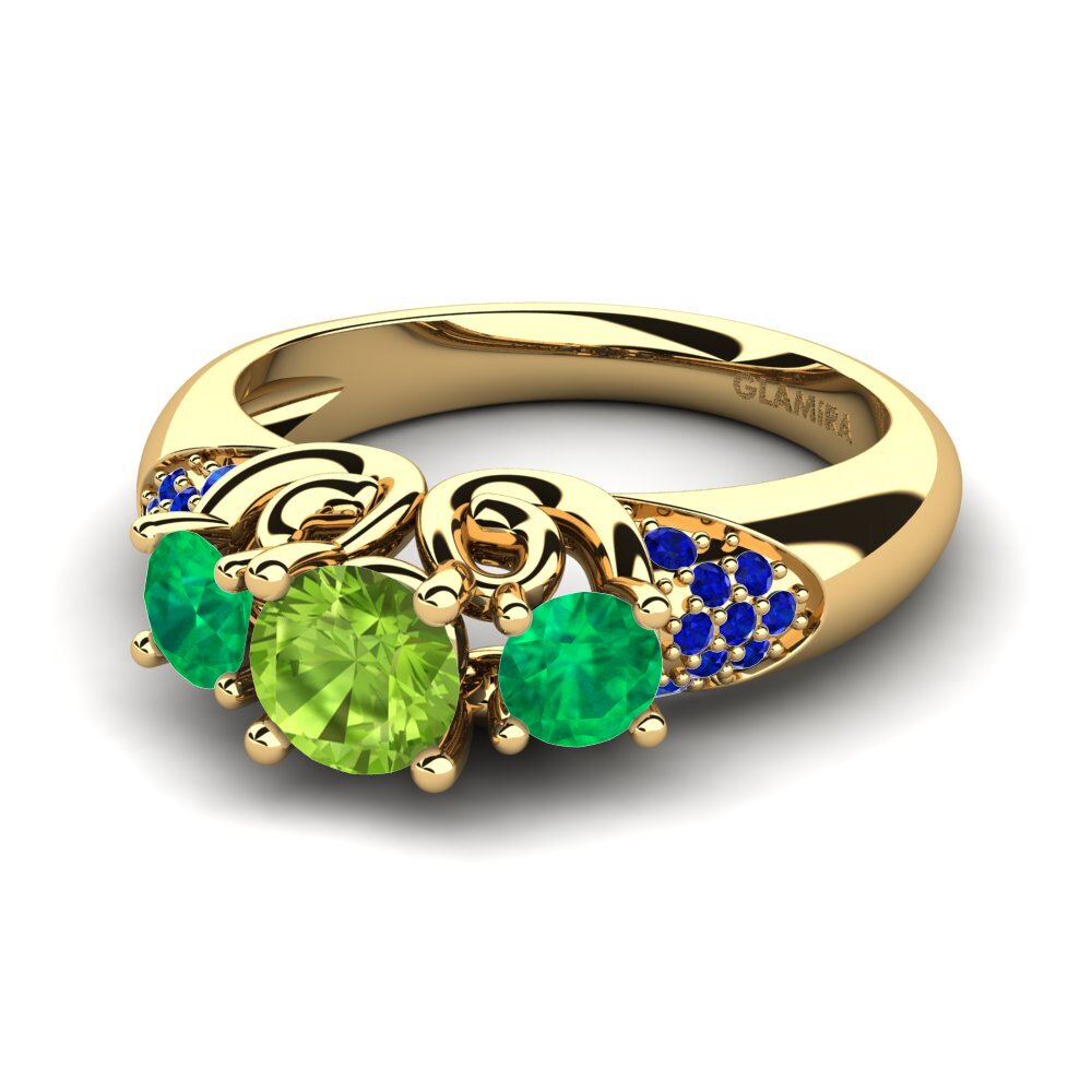 Peridot Engagement Ring Velma