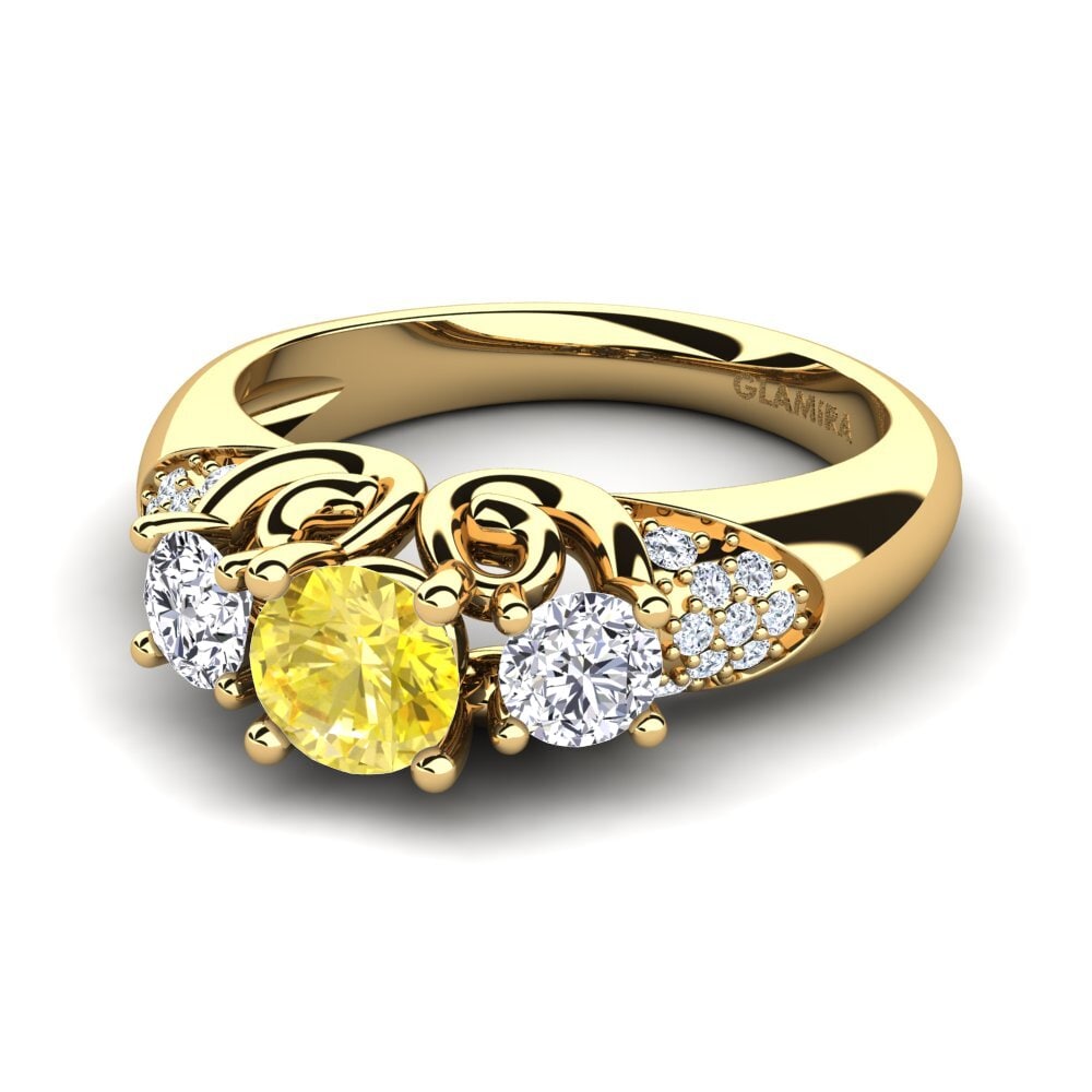 Yellow Sapphire Engagement Ring Velma