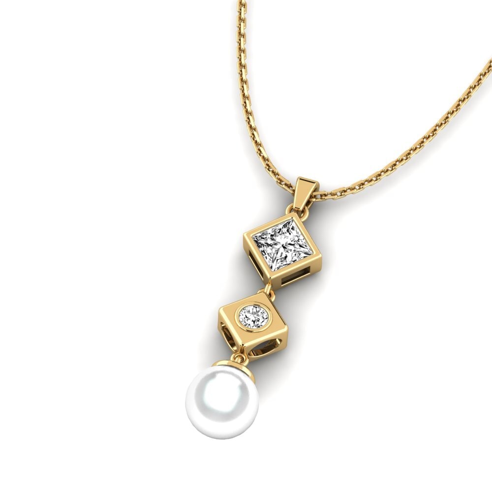 Princess Moissanite Women's Pendant Hsehsom