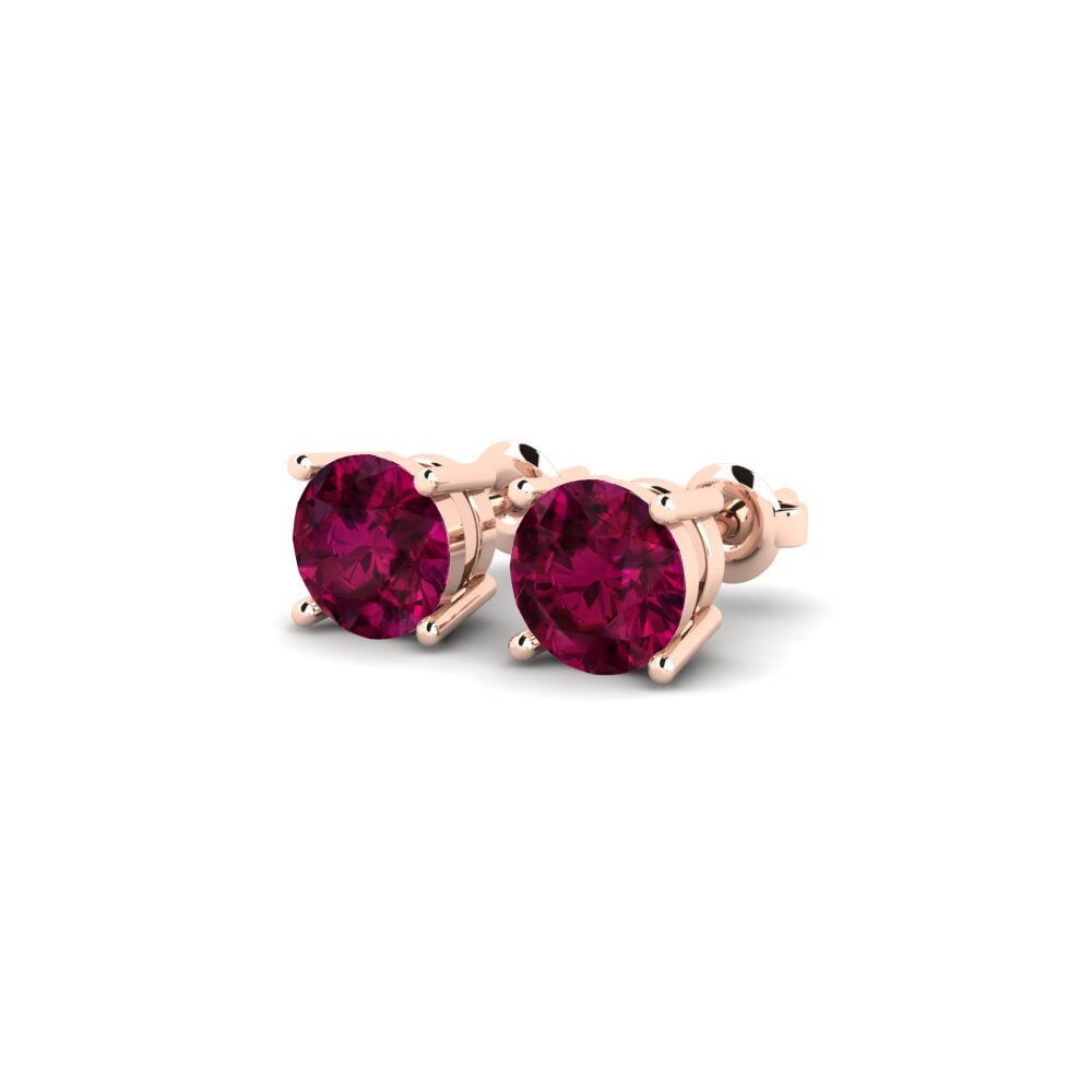 18ct Rose Gold Rhodolite Garnet Women's Earring Avalia