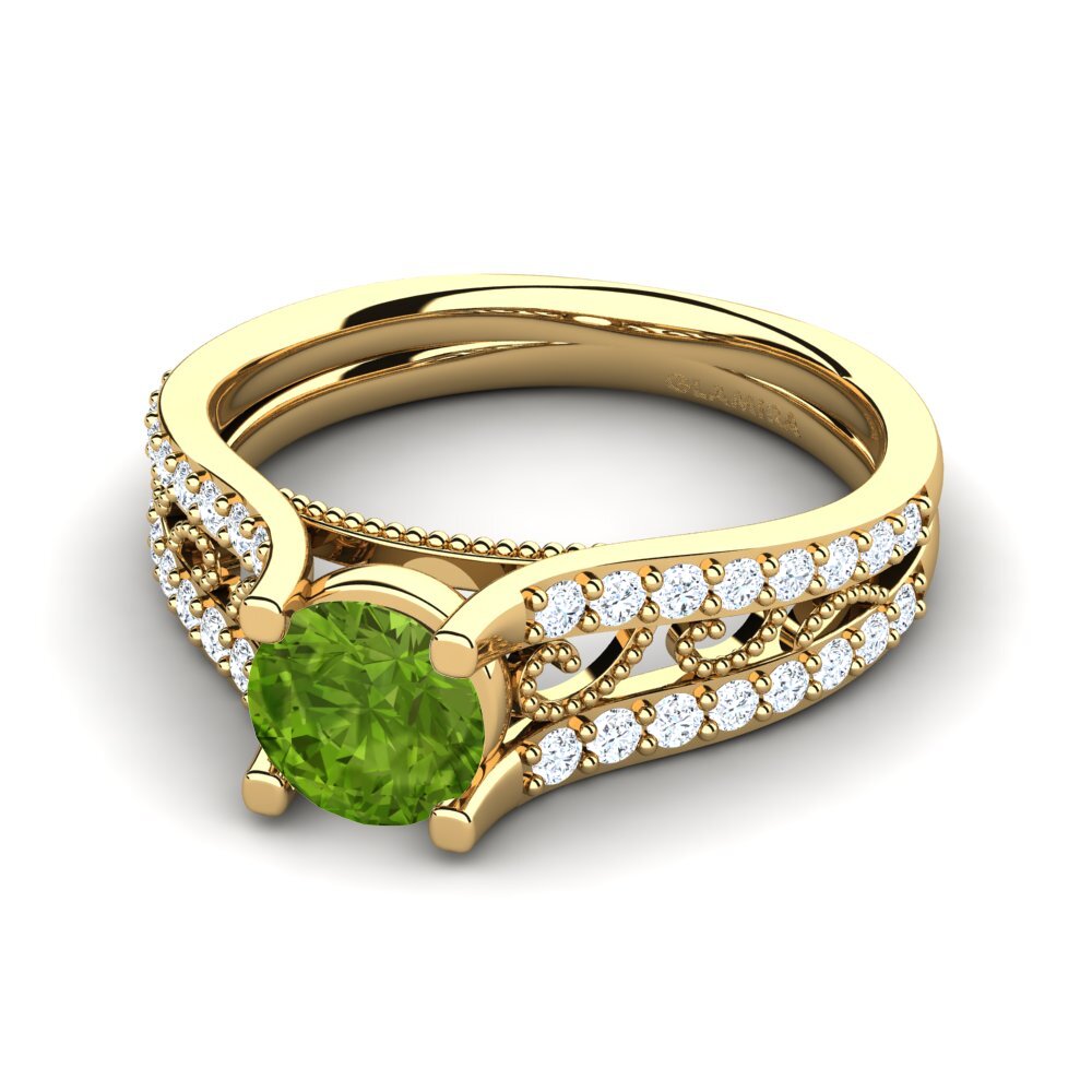 Peridot Engagement Ring Ebbony