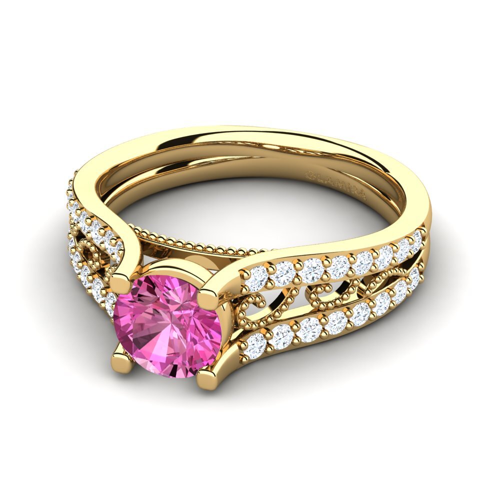 Topacio Rosa Anillo de compromiso Ebbony