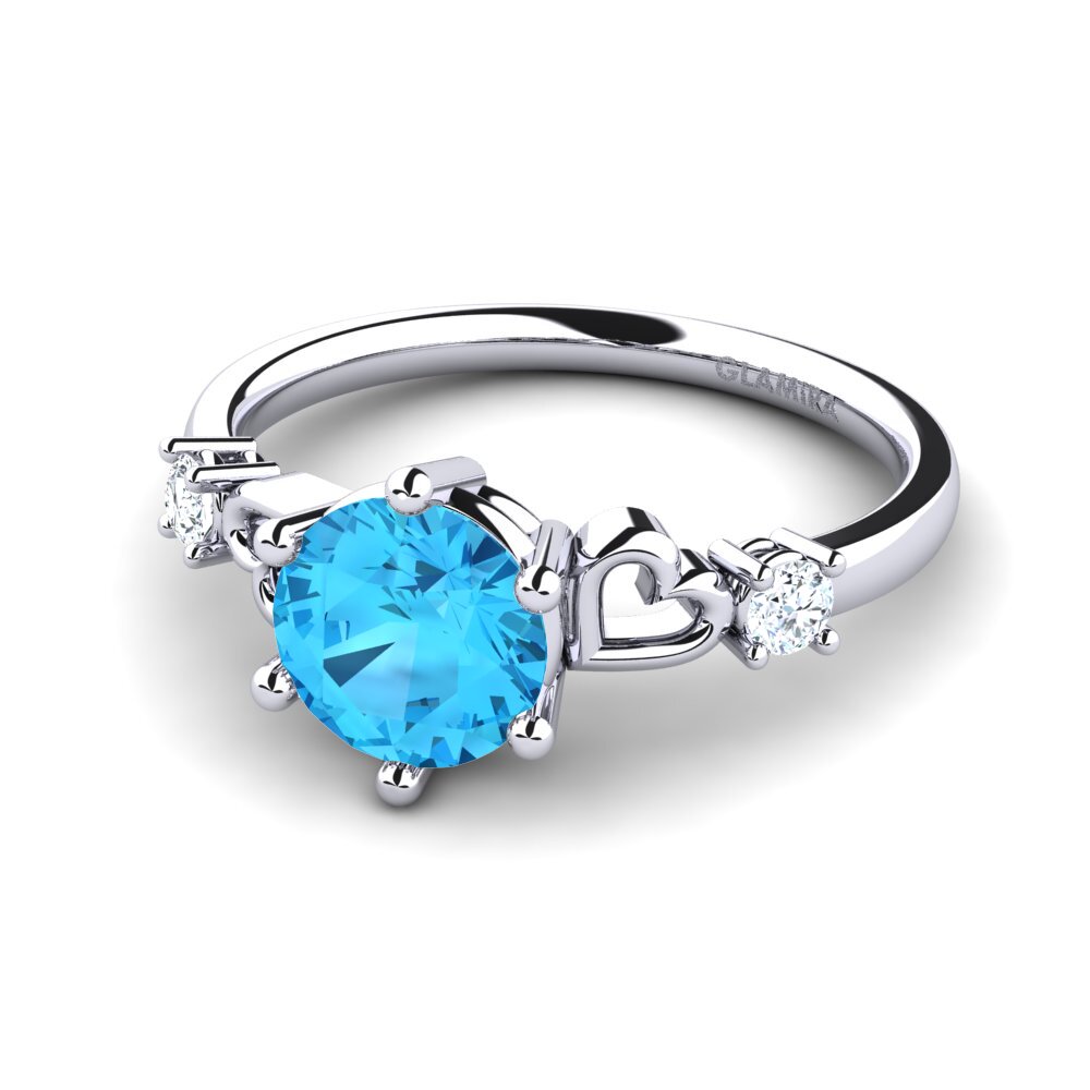 Blauer Topas Verlobungsring Naidene
