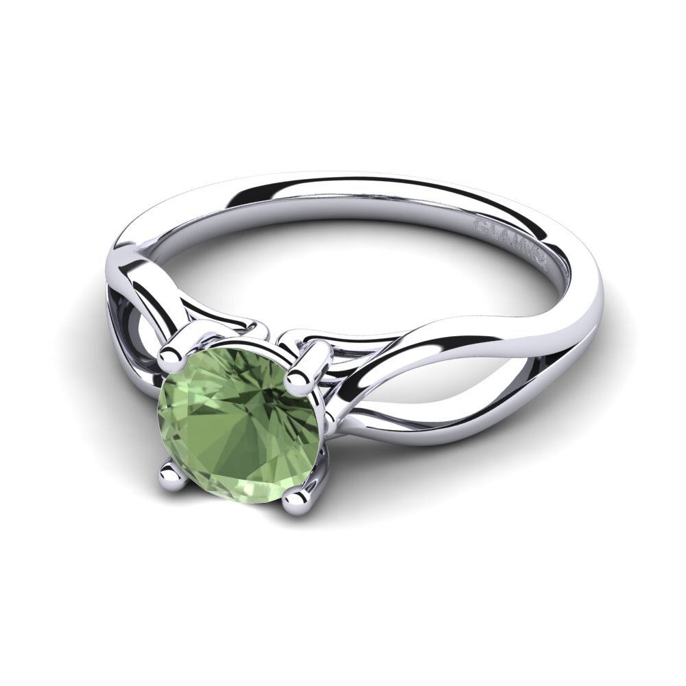 Zafiro Verde Anillo de compromiso Rayanne