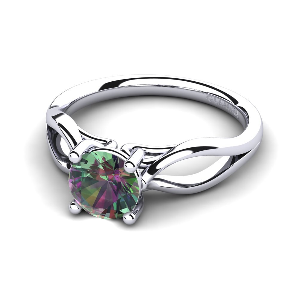 Topacio Místico Anillo de compromiso Rayanne