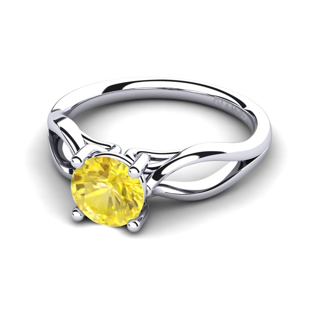 Gul safir Forlovelsesring Rayanne