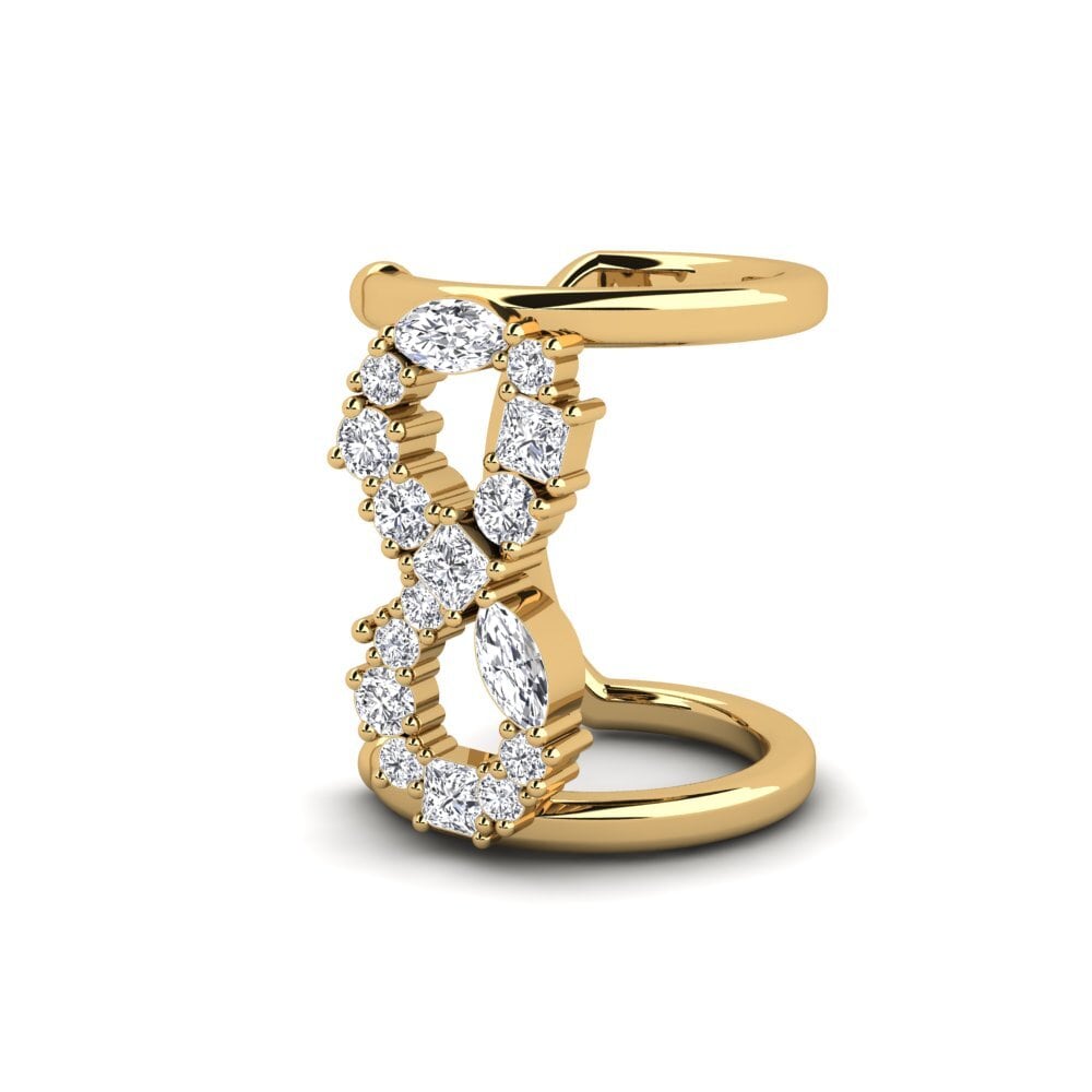 14k Oro Amarillo Mezclado Pendiente de mujer Blenken
