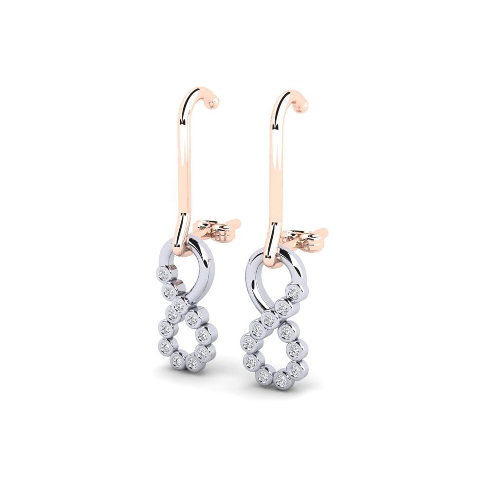 Vàng Trắng-Đỏ 18K Bông tai nữ Forhard