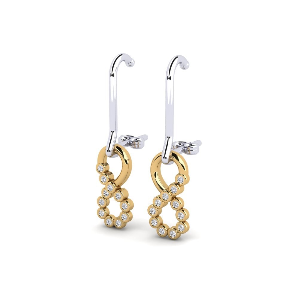 Vàng Trắng-Vàng 18K Bông tai nữ Forhard