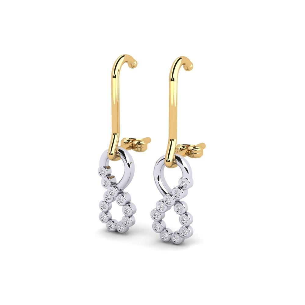 Vàng-Trắng 18K Bông tai nữ Forhard