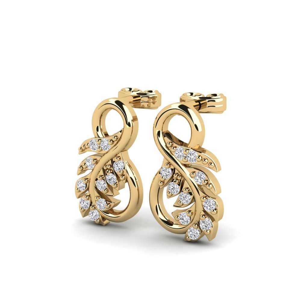 14ct Yellow Gold Women's Earring Grafetul A