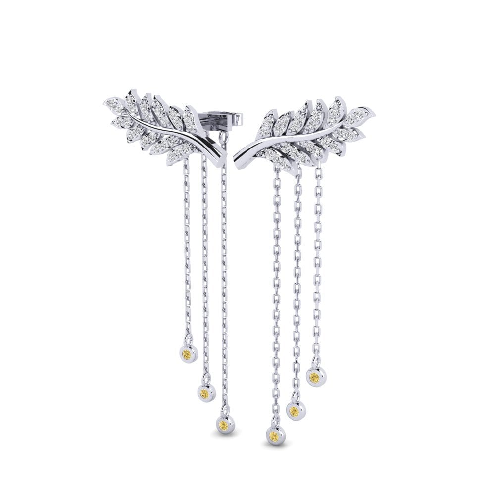 Yellow Diamond Women's Earring Grafetul B