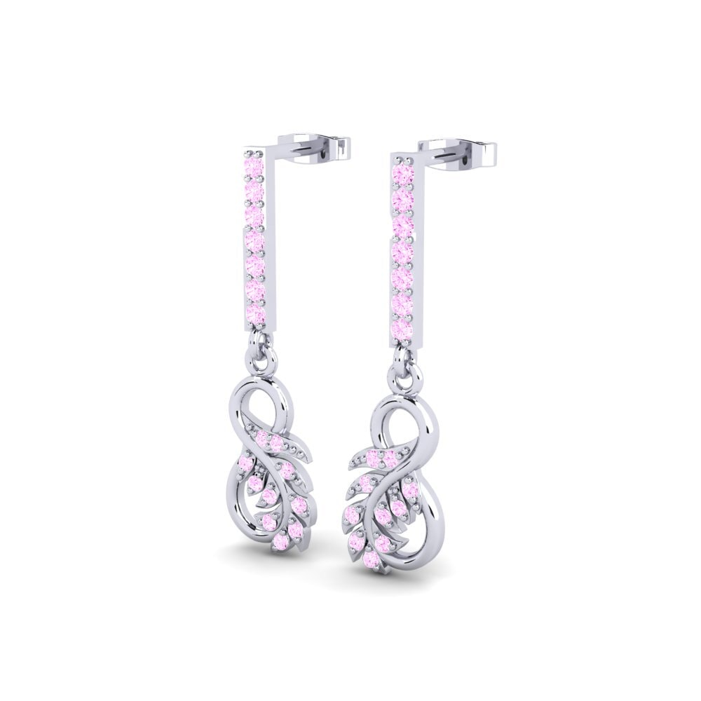 Pink Sapphire Women's Earring Interit