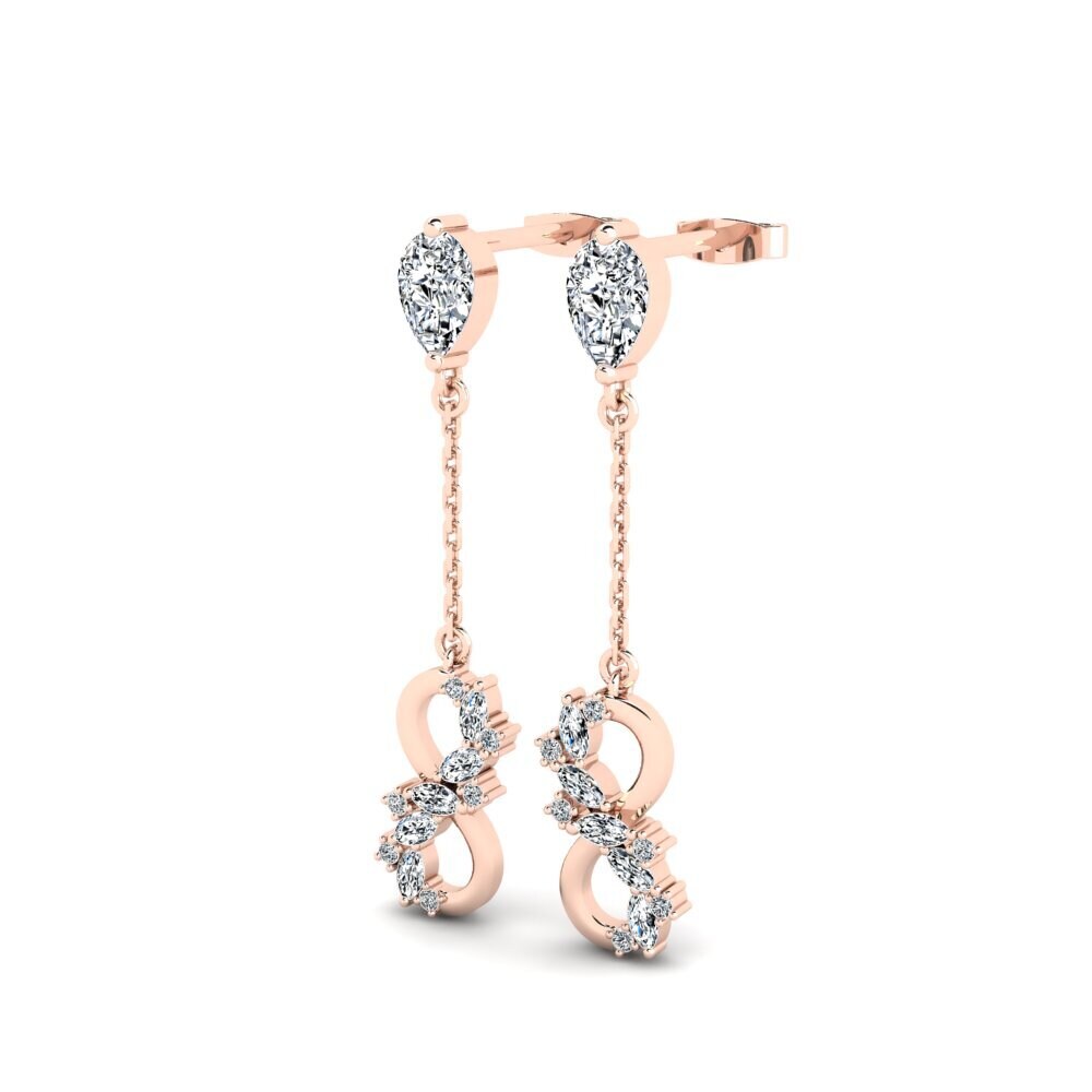 Or Rose 750 Boucle d'oreille femme Persici - B